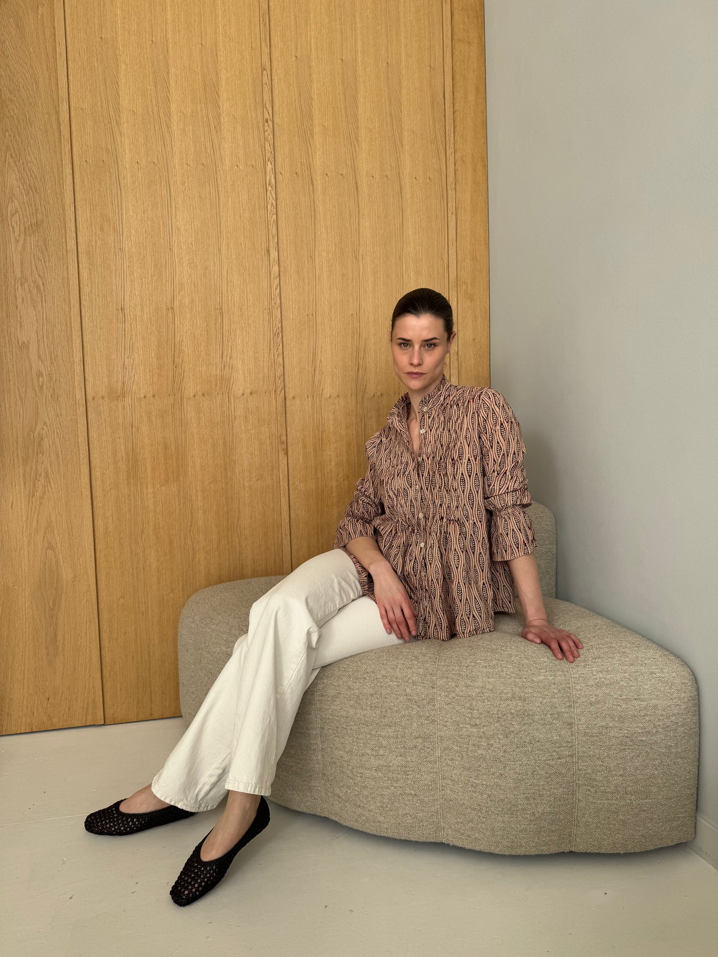 Block Printed Cotton Blouse