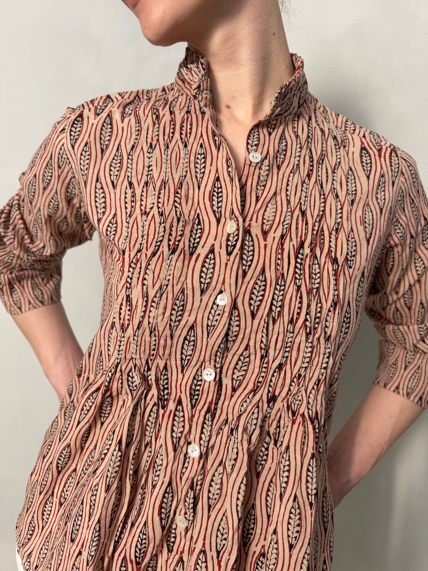 Block Printed Cotton Blouse