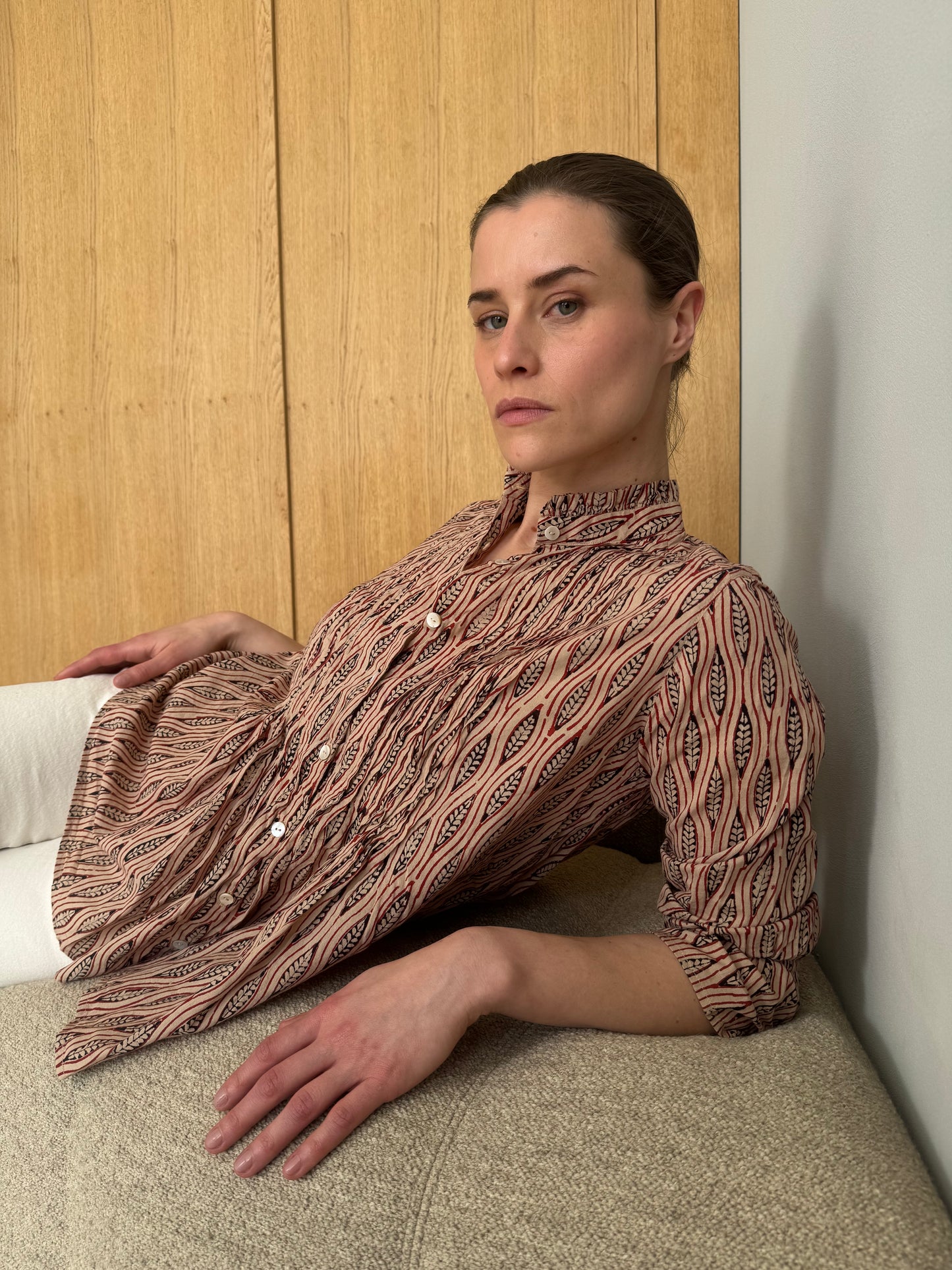 Block Printed Cotton Blouse