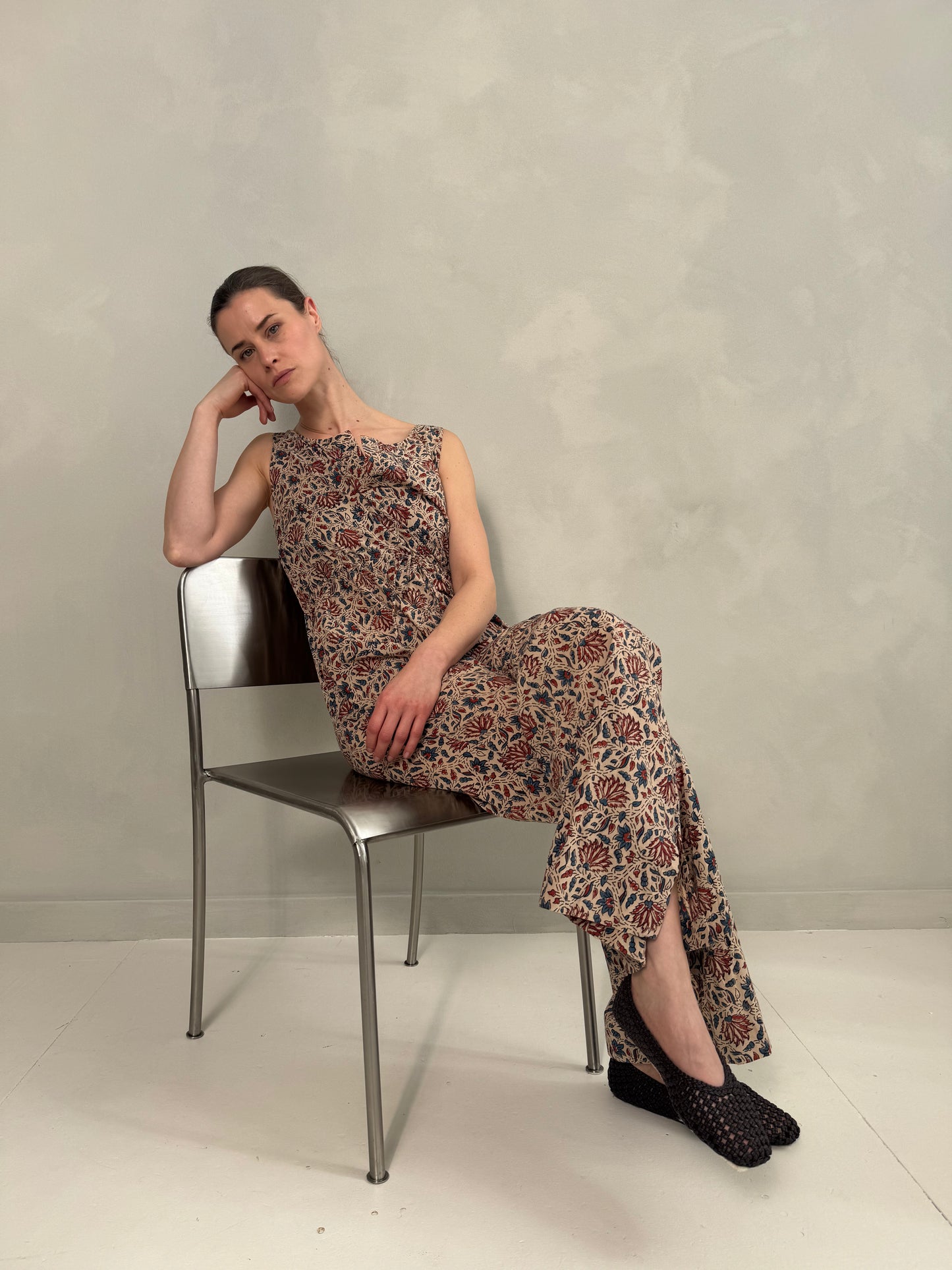 Block Printed Cotton Jumpsuit
