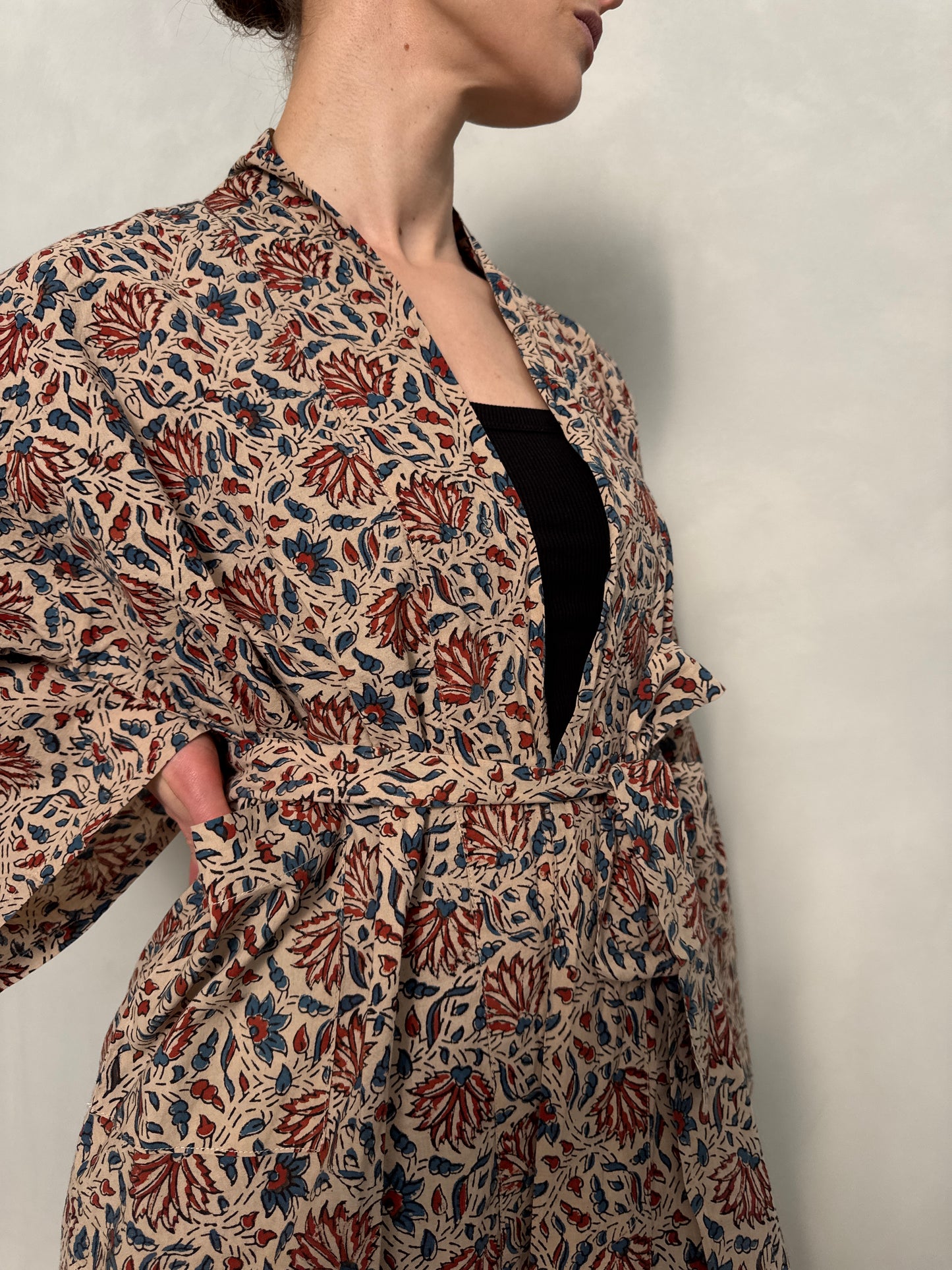 Block Printed Cotton Kimono