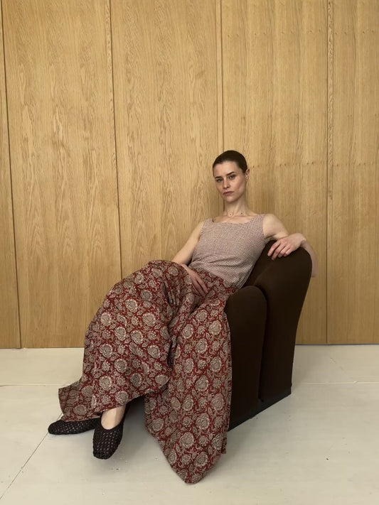 Block Printed Cotton Circle Skirt